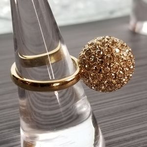 Coach Pave Ball Ring 8